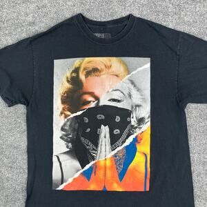 Proper Tees T-Shirt Mens L Black Marilyn Monroe Graphic Streetwear Urban